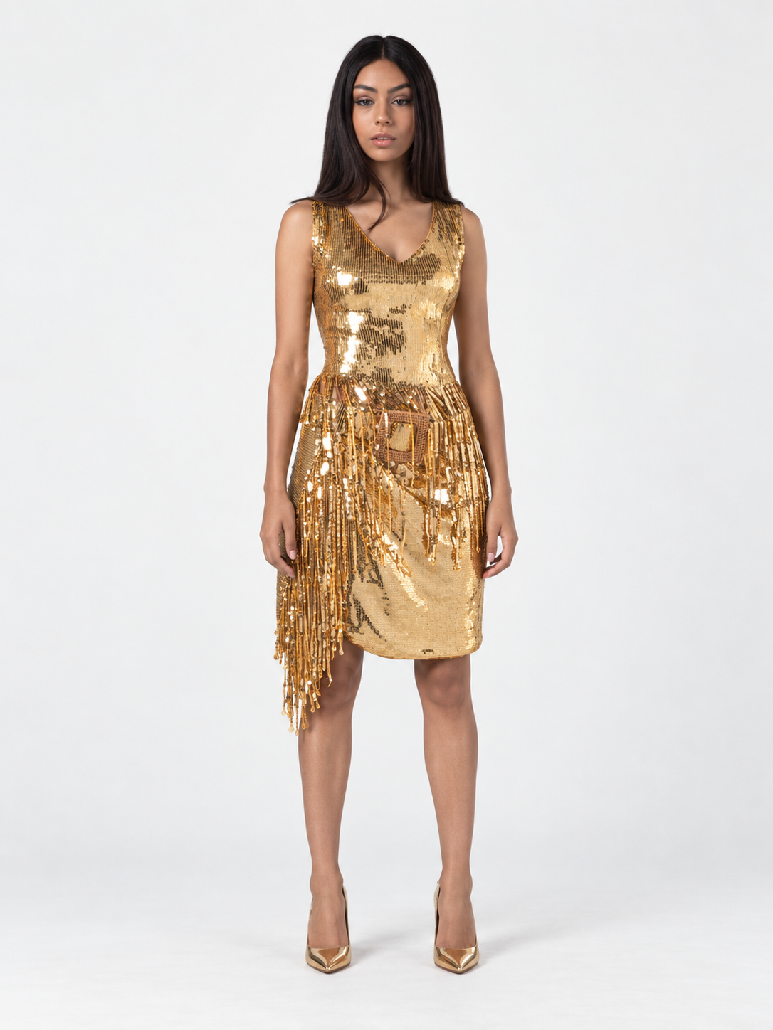 Gold Night Party Dress - Image 5