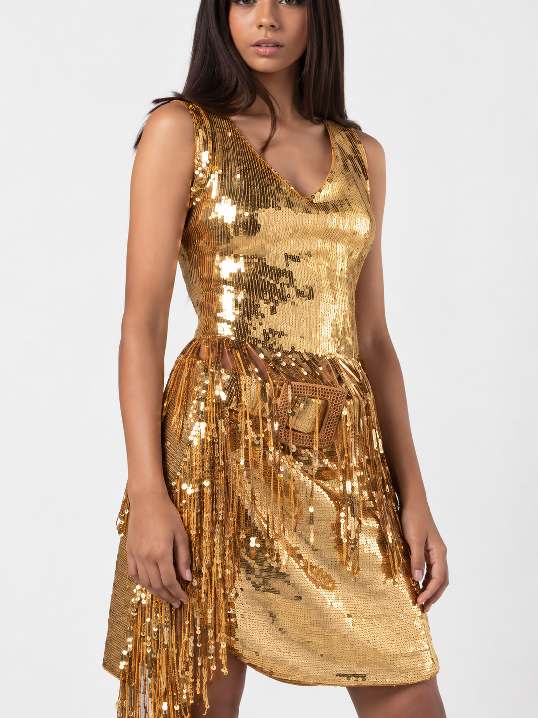 Gold Night Party Dress - Image 2