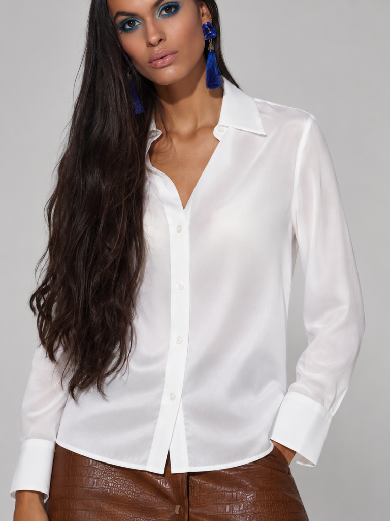 Silk Shirt White