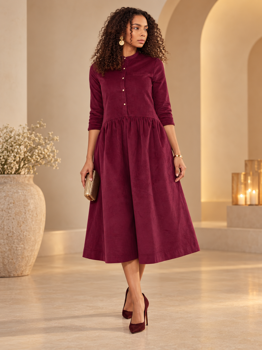 Meena dress maroon - Image 3