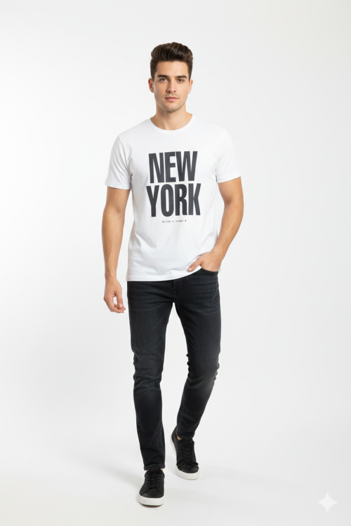 Print T-Shirt – Relaxed Fit | Casual Graphic Tee for Everyday Wear (Soft Cotton)