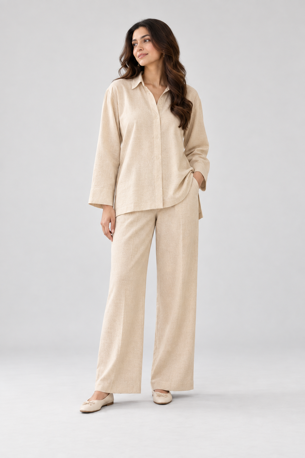 Noor Relaxed Linen Co-ord Set – Natural Beige - Image 7