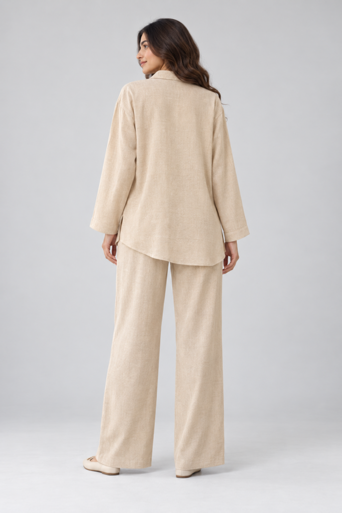 Noor Relaxed Linen Co-ord Set – Natural Beige