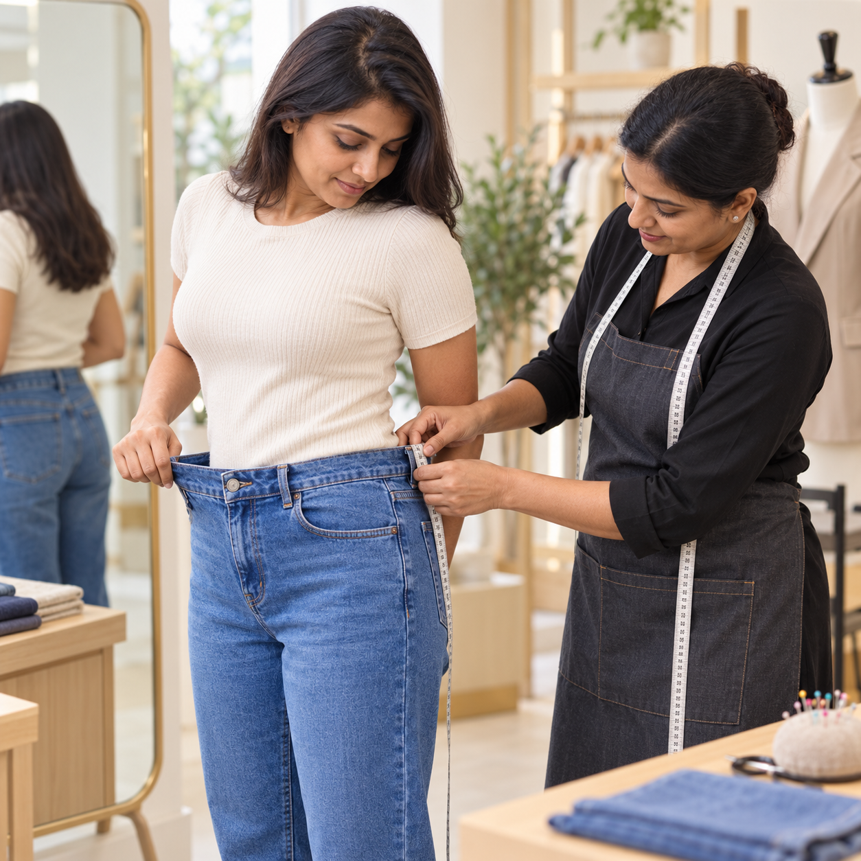 Jeans Length Short / Waist Adjustment - Image 1