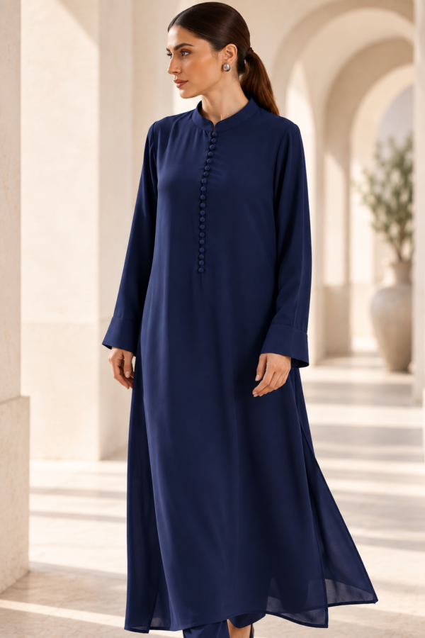 Navy Long Dress Set - Image 1