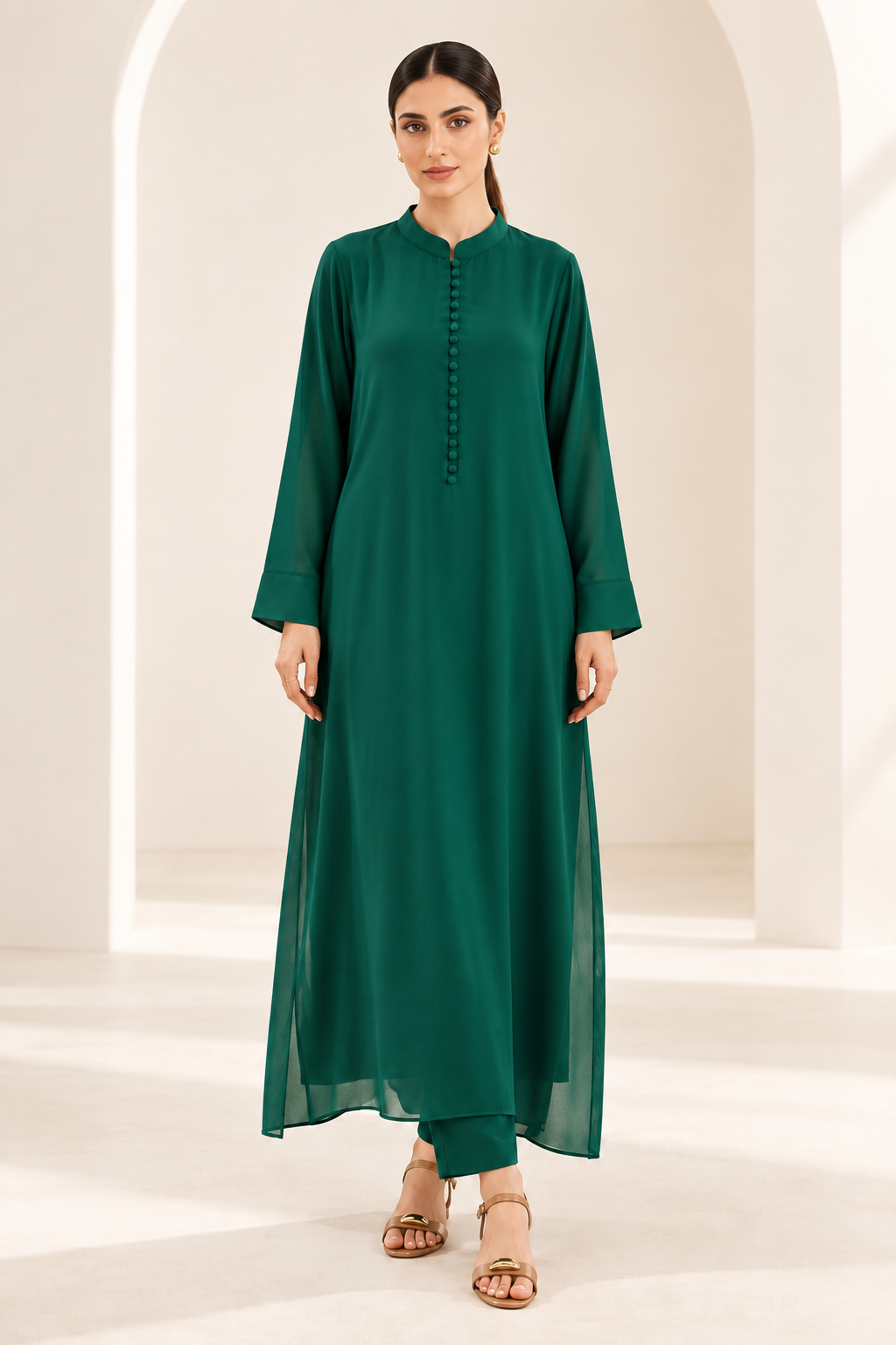 Emerald Grace Long Dress - Image 7