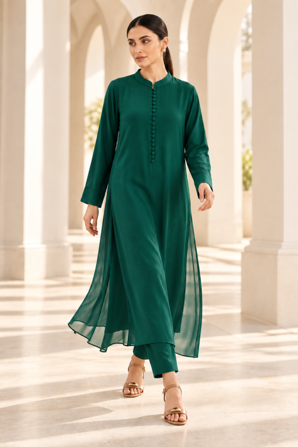 Emerald Grace Long Dress - Image 6