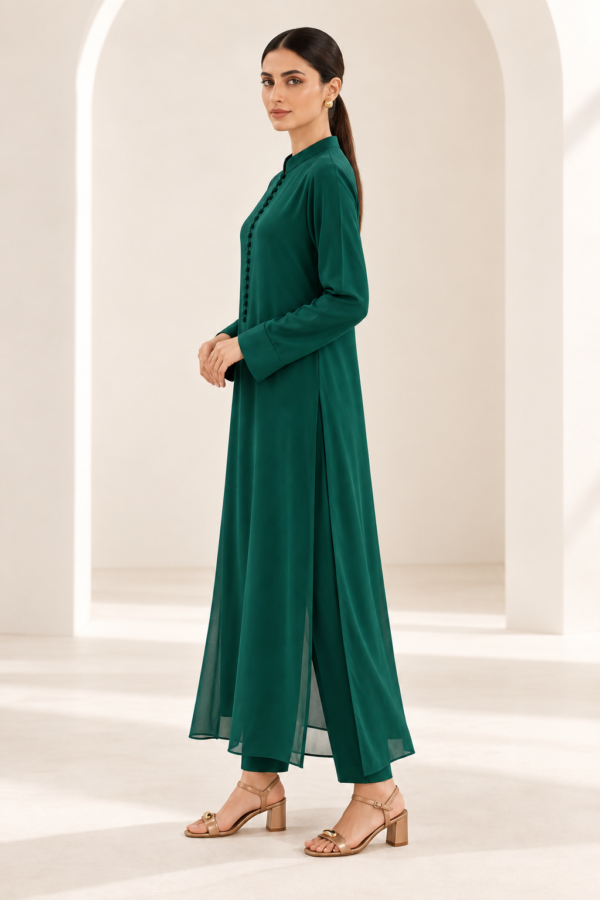 Emerald Grace Long Dress - Image 4