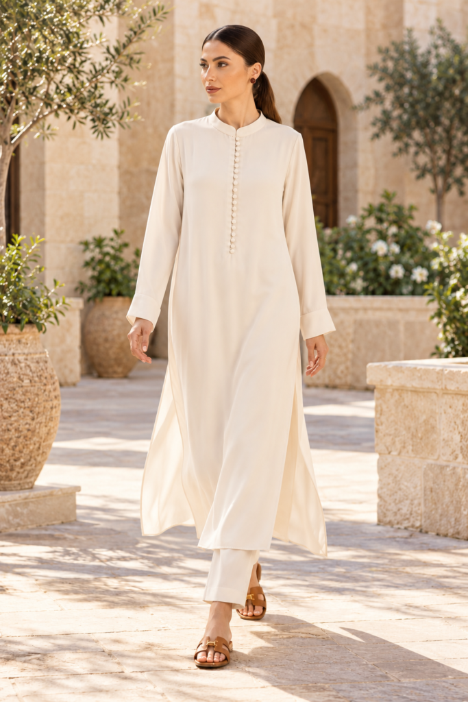 Ivory Serenity Long Dress Set